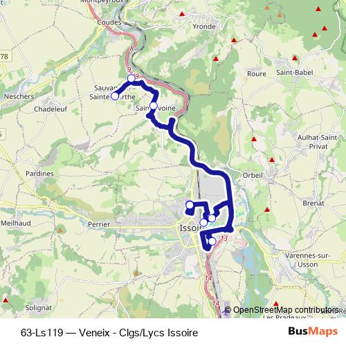 63-Ls119 bus Line Map