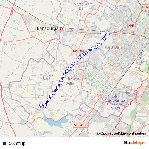 567stlup bus Line Map