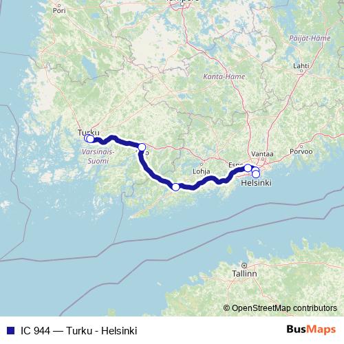 IC 944 rail Line Map