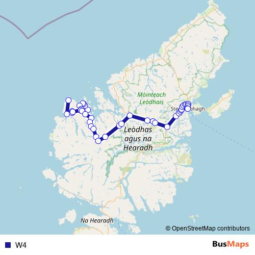 W4 bus Line Map