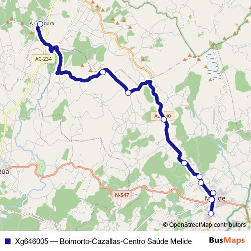 Xg646005 bus Line Map