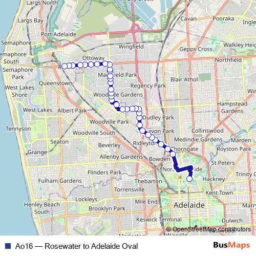 Ao16 bus Line Map