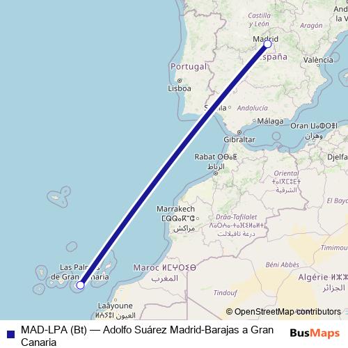 MAD-LPA (Bt) air Line Map