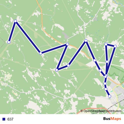 637 bus Line Map