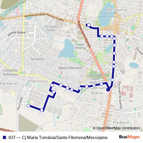 637 bus Line Map