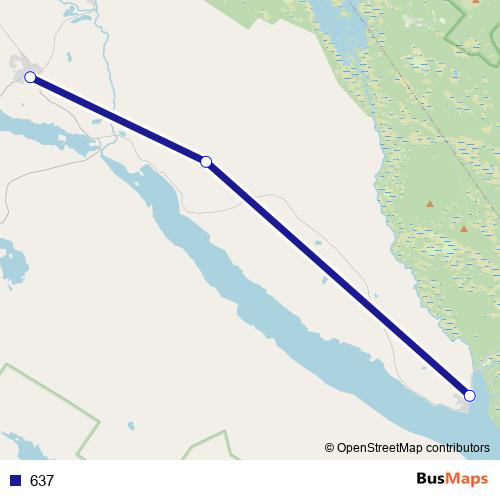 637 bus Line Map