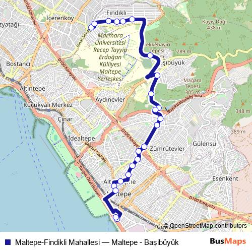 Maltepe-Findikli Mahallesi bus Line Map