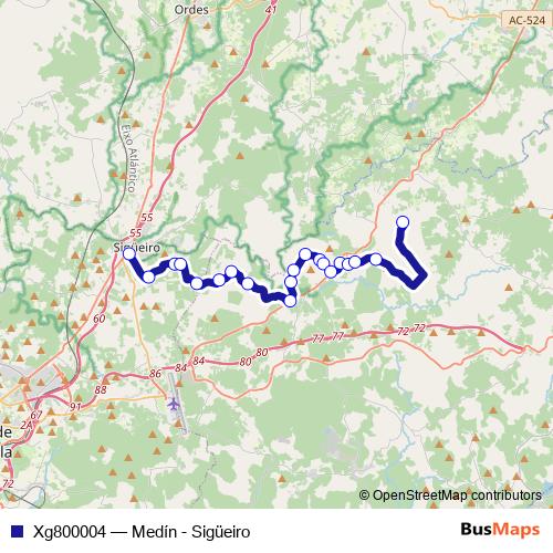 Xg800004 bus Line Map