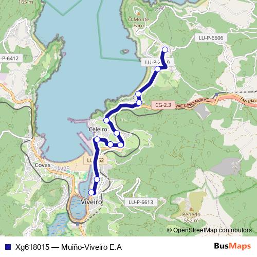 Xg618015 bus Line Map