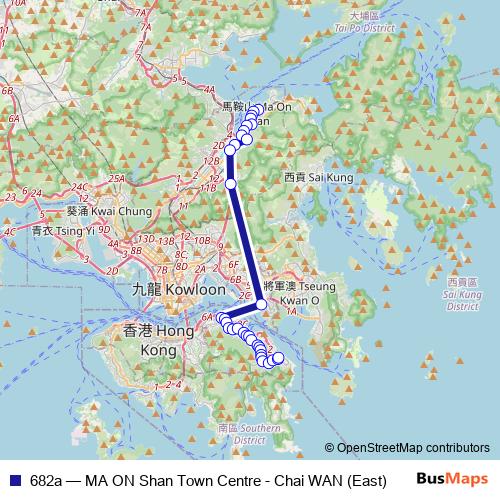 682a bus Line Map