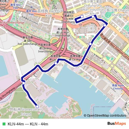 KLN-44m bus Line Map