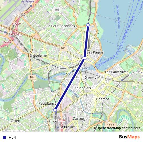 Ev4 bus Line Map