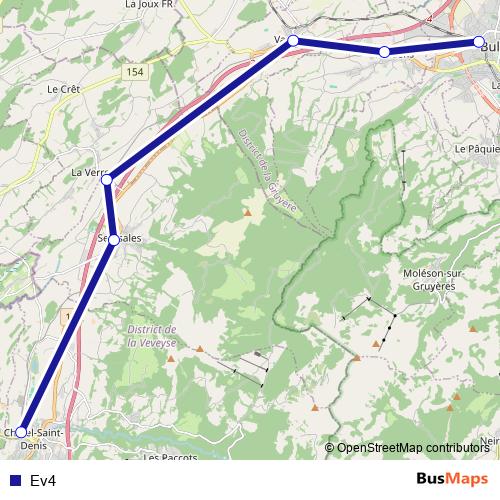 Ev4 bus Line Map