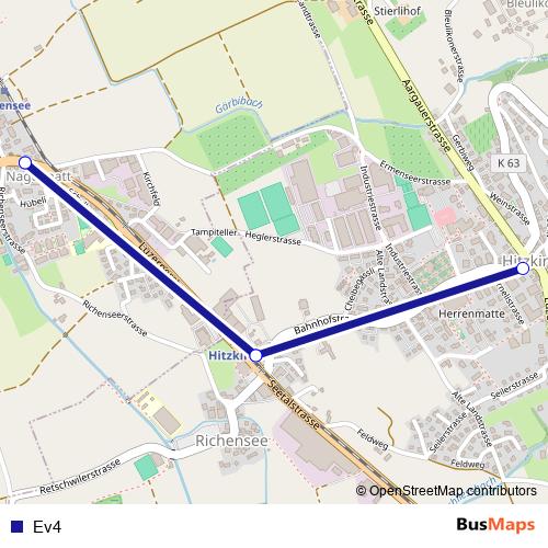 Ev4 bus Line Map