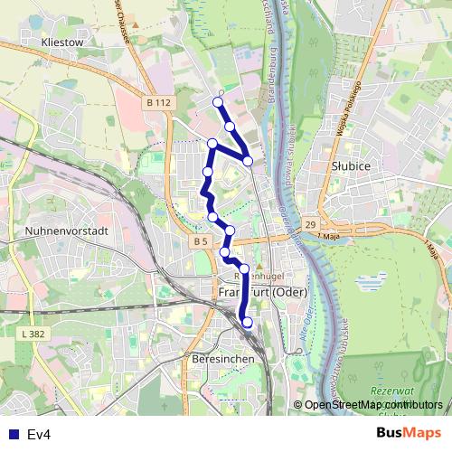 Ev4 bus Line Map