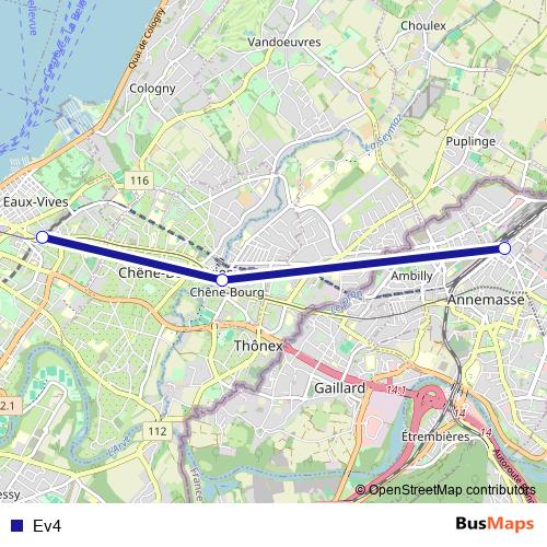Ev4 bus Line Map