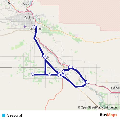 Seasonal bus Line Map