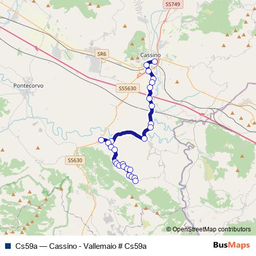 Cs59a bus Line Map