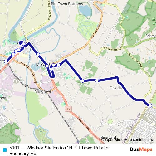5101 bus Line Map