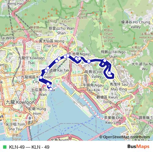 KLN-49 bus Line Map