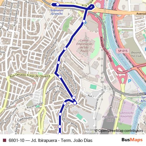 6801-10 bus Line Map