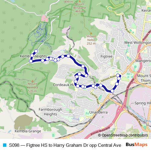 S098 bus Line Map