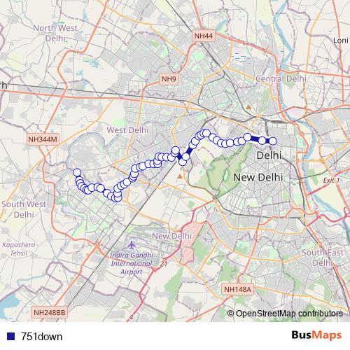 751down bus Line Map