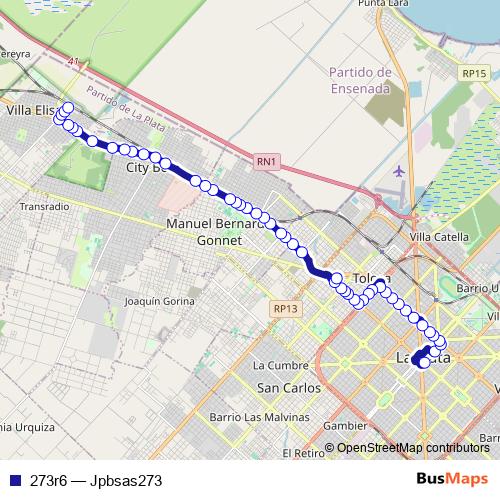 273r6 bus Line Map