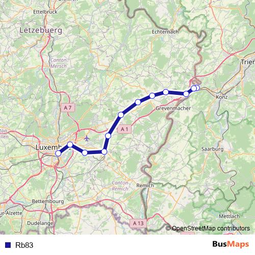 Rb83 rail Line Map