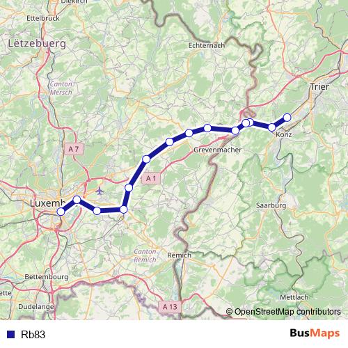 Rb83 rail Line Map