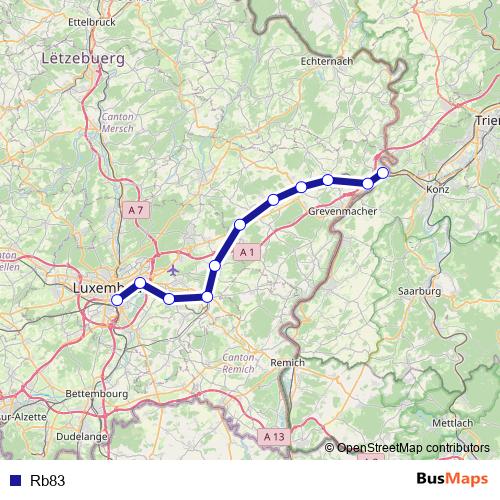 Rb83 rail Line Map