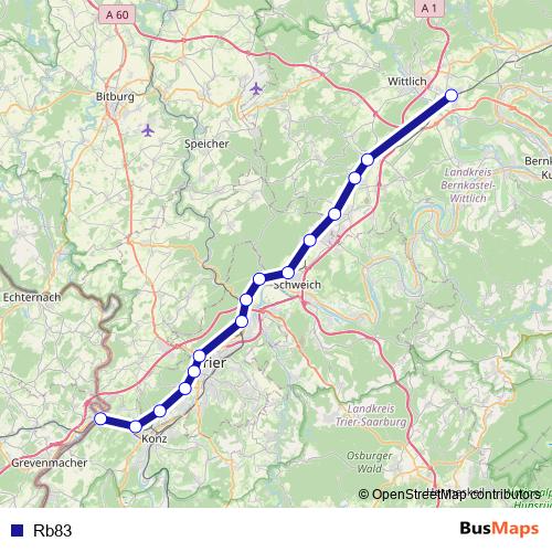 Rb83 rail Line Map