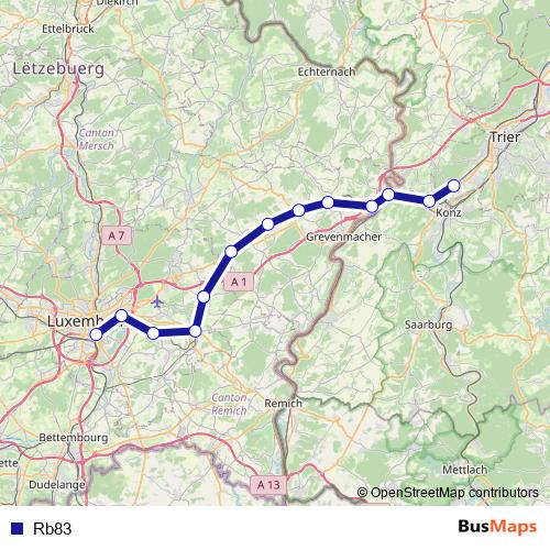 Rb83 rail Line Map