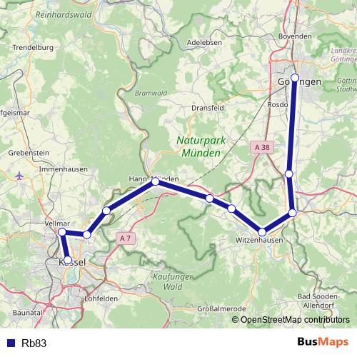 Rb83 rail Line Map