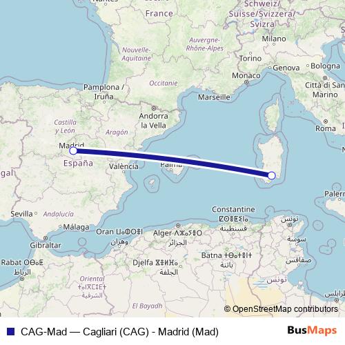 CAG-Mad air Line Map