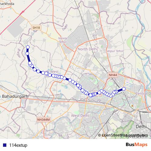 114extup bus Line Map