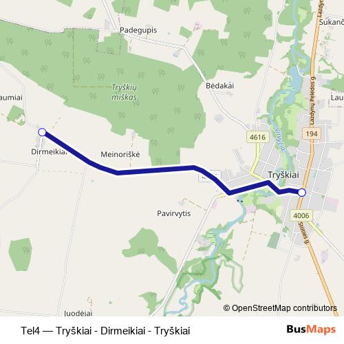 Tel4 bus Line Map