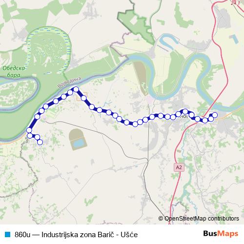 860u bus Line Map