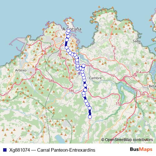Xg881074 bus Line Map