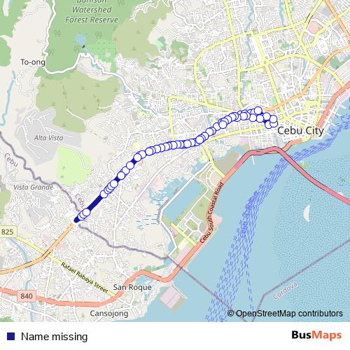 Name missing bus Line Map