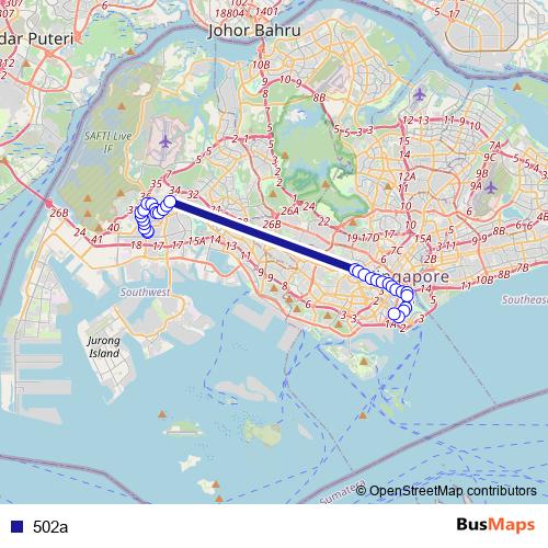 502a bus Line Map