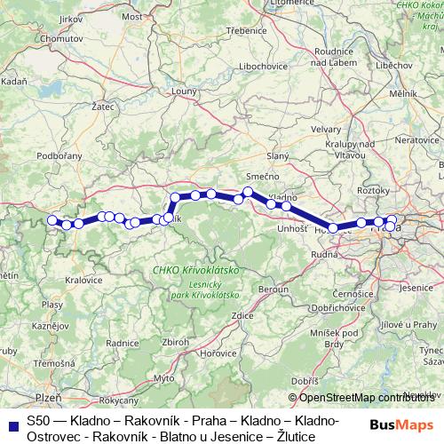 S50 rail Line Map