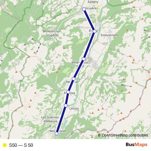 S50 rail Line Map