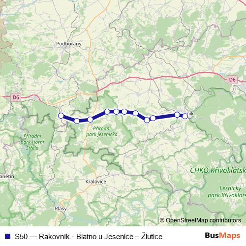 S50 rail Line Map