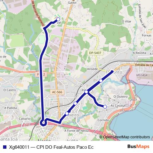Xg640011 bus Line Map