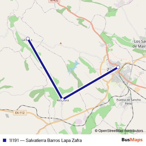 1l191 bus Line Map