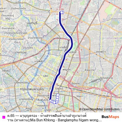 ต.65 bus Line Map
