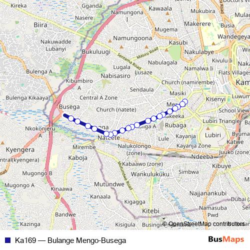 Ka169 bus Line Map