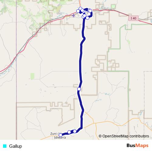 Gallup bus Line Map