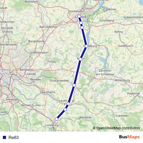 Re83 rail Line Map